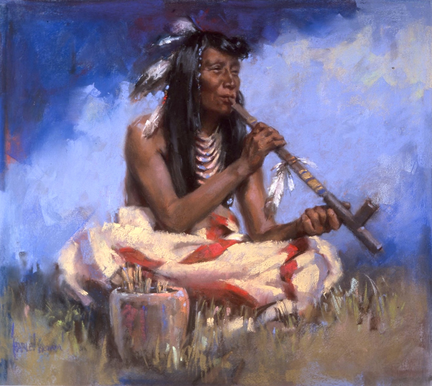 Peace Pipe 30x34" A/P by Harley Brown
