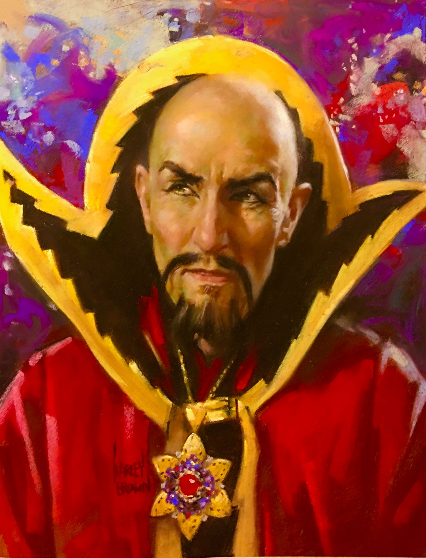 Ming The Merciless  16x12" Original Pastel by Harley Brown