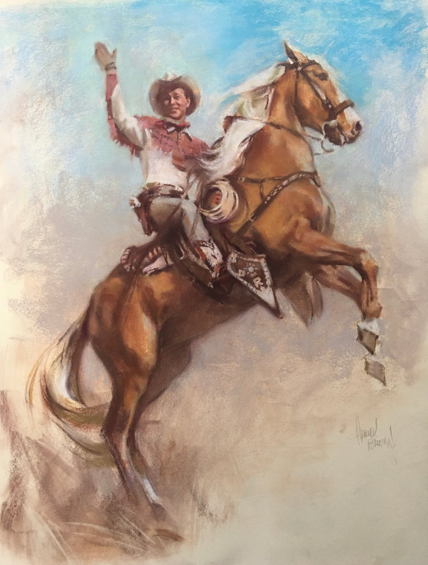 Roy Rogers & Trigger - 18x 24" Signed Harley Brown A/P